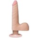 Телесный вибромассажер The Realistic Cock Ultraskyn Vibrating 7” Slim - 22,1 см.