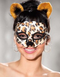 Леопардовая маска и ободок с ушками Shirley of Hollywood