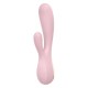 Розовый вибратор-кролик Satisfyer Mono Flex с управлением через приложение - 20,4 см.