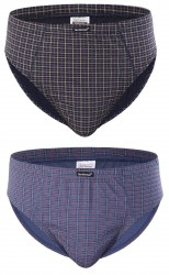 Комплект из двух хлопковых клетчатых трусов-слипов Gentlemen