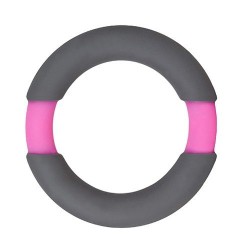 Серое эрекционное кольцо Neon Stimu Ring 37MM GREY/PINK