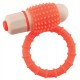 Оранжевое эрекционное виброкольцо с пупырышками Neon Euphoria Clitoral Ring Orange