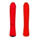 Красный вибромассажер 5 Silicone Wild Passion - 19,1 см.