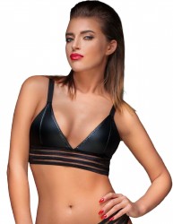 Бюстгальтер на эластичной ленте Powerwetlook bralette with elastic tape Noir Handmade Бюстгальтер на эластичной ленте Powerwetlook bralette with elastic tape Noir Handmade