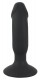 Черная реалистичная анальная вибровтулка - 14 см.