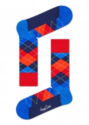 Сине-красные носки унисекс Argyle Sock Happy socks