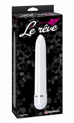 Белый классический вибратор Le Reve Slimline White - 17,1 см.