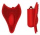 Красный клиторальный стимулятор с шипиками - 7,5 см.