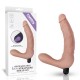 Телесный безремневой вибрострапон Rechargeable Ijoy Real Strapless Strap on - 21 см.