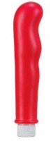 Красный вибромассажёр с наплывами Pure Vibes - 17,8 см.