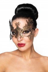 Золотистая карнавальная маска "Селена" Сумерки богов