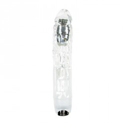 Прозрачный вибромассажёр Starburst Light Up - 22,2 см.