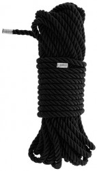 Черная веревка для бондажа Bondage Rope - 10 м.