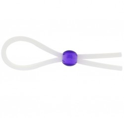 Прозрачное лассо с фиолетовой бусиной Silicone Cock Ring With Bead Lavender