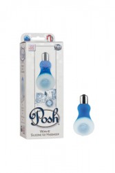 Голубой мини-вибратор Posh Silicone Ice Massager Wave с охлаждающим эффектом