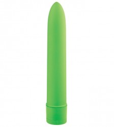 Зелёный классический вибратор Basicx Multispeed Vibrator Green 7INCH - 18 см.