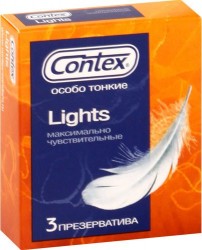 Особо тонкие презервативы Contex Lights - 3 шт.