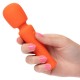 Оранжевый вибромассажер Stella Liquid Silicone Mini Massager - 14,5 см.