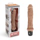 Кофейный вибратор-реалистик 8 Girthy Realistic Vibrator - 24,5 см.