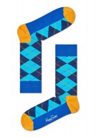 Сине-голубые носки-унисекс Argyle Sock Happy socks
