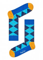 Сине-голубые носки-унисекс Argyle Sock Happy socks