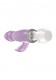 Фиолетовый вибратор Loraine со стимулятором клитора - 16,2 см.