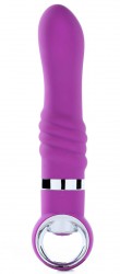 Фиолетовый силиконовый вибромассажёр Christiane Soul - 17,8 см.