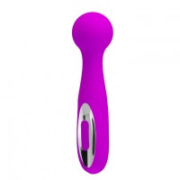 Лиловый жезловый перезаряжаемый вибратор Wade - 15 см.