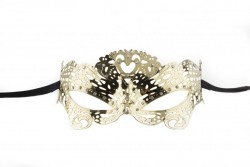 Золотистая металлическая маска Butterfly Masquerade Mask Shots Media BV