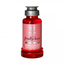 Лосьон для массажа Swede Fruity Love Massage Sparkling Strawberry Wine с ароматом клубничного вина - 100 мл.