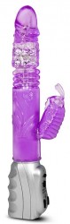 Фиолетовый вибромассажер Butterfly Stroker - 29,8 см.