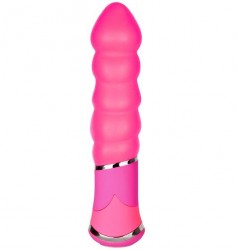 Розовый вибростимулятор Bootyful Ribbed Vibe Pink