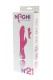 Розовый ротатор Naghi NO.21 Rechargeable Duo Vibrator с клиторальным отростком