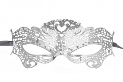 Серебристая металлическая маска Butterfly Masquerade Mask Shots Media BV