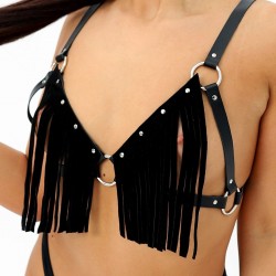 Бюстгальтер с бахромой из замши Crazy Handmade