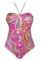 Яркий слитный купальник Sunset завязками вокруг шеи Empreinte Яркий слитный купальник Sunset завязками вокруг шеи Empreinte