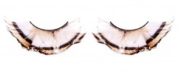 Бежево-коричневые реснички-перья Baci