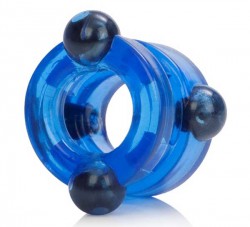 Голубое двойное эрекционное кольцо с магнитами Magnetic Power Ring