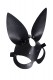 Черная кожаная маска с ушками зайки