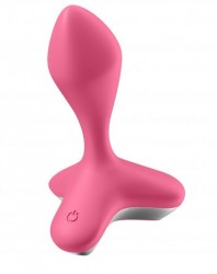 Розовая анальная пробка с вибрацией Game Changer - 11,5 см.