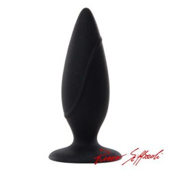 Чёрная силиконовая анальная пробка Rocco Anal Plug Large - 12,7 см.