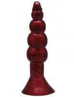 Бордовый гелевый анальный массажер Honey Dolls - 18 см.
