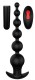 Черный анальный вибромассажер Remote Graduating Beads - 20,7 см.