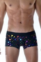 Мужские трусы-боксеры с разноцветными блестящими сердцами Don Moris