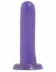 Фиолетовый анальный фаллоимитатор Smoothy - 13,3 см.