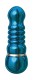 Голубой аллюминиевый вибратор Blue Small - 7,5 см.