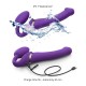 Фиолетовый безремневой вибрострапон Silicone Bendable Strap-On - size Xl