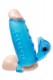 Голубая утолщающая насадка на пенис Deluxe Vibrating Penis Enhancer - 15 см.