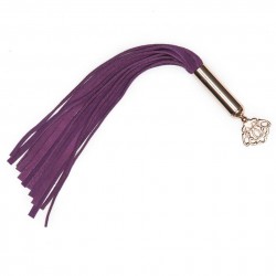 Фиолетовая мини-плеть Cherished Collection Suede Mini Flogger - 30 см.