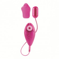 Розовое виброяйцо Posh со съемной насадкой